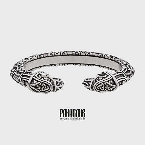 Viking Bracelet - Nordic Metal Arm Ring With Odin's Ravens - Scandinavian Design - Norse Jewelry For Men Women #TOP3