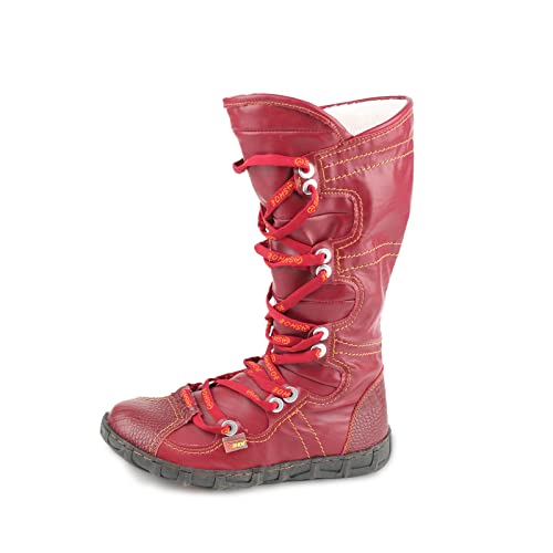 Snake-Embossed Leather and PU Upper Lace Decoration Women's Tall Boot