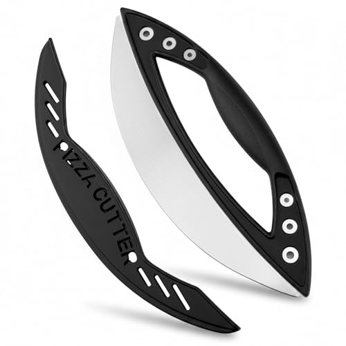 Stainless Steel Pizza Cutter Rocker with Protective Sheath