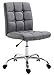 POLY & BARK Aria Task Chair in Vegan Leather, Grey