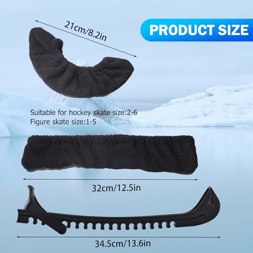 NANAOUS Ice Skate Guards Ice Skate Blade Covers Skate Blade Protector, Adjustable Skate Guards for Hockey or Figure Skating
