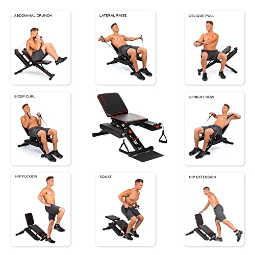 Total Flex L Folding Weight Bench & Exercise Bench Press Rack - Fitness Benches, Gym Bench For Home, Workout Bench - Multi Gym Strength Training Equipment, Pilates Equipment, Portable Gym Equipment #TOP6