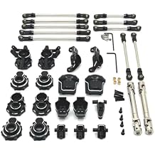 RC Upgrade Parts For HB For Toys R1001 R1002 R1003 1/10 Metal Portal Axle Gear Housing Diff Cover Axle Mount Drive Shaft Link Kit RC Car Upgrade PartsBlack