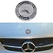 57MM Chrome Mercedes Benz Logo Flat Hood Star Emblem Badge for Mercedes Benz C E SL Class Decoration.(Blue Laurel Wreath)