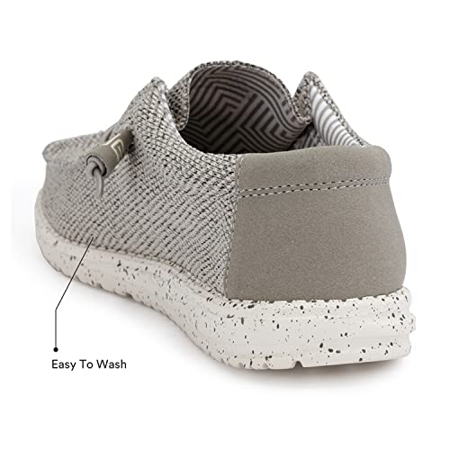 Hey Dude Men's Wally Sox Ash Size 8 | Men’s Shoes | Men's Lace Up Loafers | Comfortable & Light-Weight #TOP6
