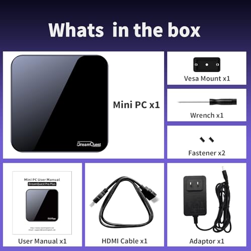 Image of DreamQuest Mini PC Linux Ubuntu Preinstalled, Intel N95 (up to 3.4GHz), Mini Desktop Computers 32GB DDR4 1TB SSD, Provide USB C /DP /HDMI /USB 3.2 /Dual LAN /WiFi /Bluetooth /4K@60Hz Display