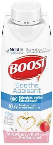 Boost Soothe, clear & calorie dense nutritional drink with Whey Protein Isolate, Strawberry Kiwi flavor, 237ml, 24 count