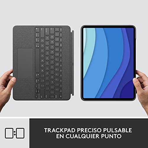 Logitech Combo Touch iPad Pro 12.9 Evita Golpes y Escribe Cómodo 5
