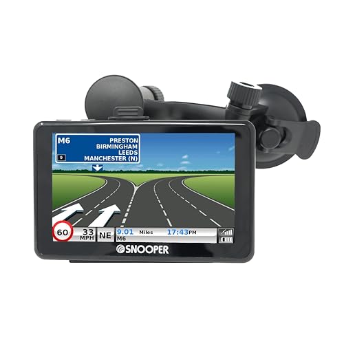Snooper Ventura SC5900 DVR Caravan and Motorhome Sat Nav with Built-In HD Dashcam, Speed Camera Location and Loop Recording - Includes Free Lifetime EU Map Updates and 5 Inch LCD Display - Black