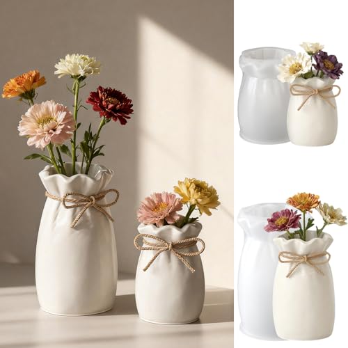 EPODA 2 Stück Vasen Silikonform Set – Epoxidharz Formen, Gipsformen zum Gießen, DIY Blumenvase Silikonform für Bastelarbeiten & Beton