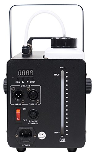Rockville R1200L Fog/Smoke Machine W Led Lights/Strobe, 7 Channel Dmx+2 Remotes, Black #TOP6