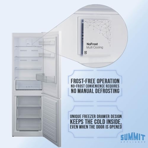 Summit 24" Bottom Freezer Refrigerator, Counter Depth Refrigerator- Freezer, Energy Star, White - FFBF121W (Right Hand Door) on Fridge.com