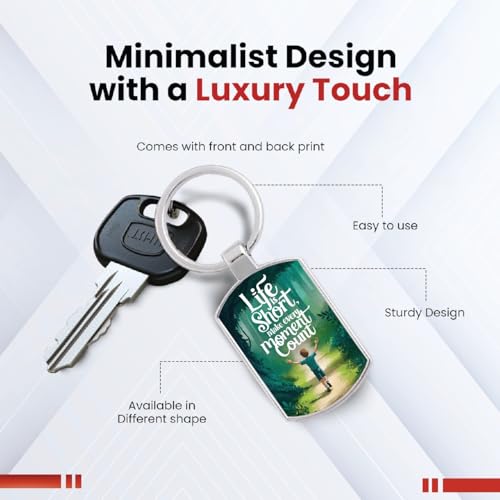 Image of Premium Printed Metal Keychain for Men & Women | High-Definition Artwork Print | Durable Key Ring for Car, Bike, Home & Office Keys | Stylish Decorative Key Holder Gift