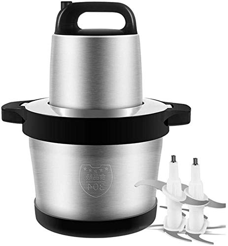 Fleischwolf Electric, Nahrungsmittelzerhacker (6L 1000W) Küchenmaschine für Fleisch, Gemüse, Zwiebel, Obst mit 4 Sharp Blades & Edelstahlnapf