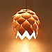 Produktbild Holz Tannenzapfen Kreative Pendelleuchte Höhenverstellbar E27 Helle Kronleuchter Modernen Stil Restaurant Dekoration Hängelampe Hause Beleuchtung Droplight for Schlafzimmer Küche Esszimmer iDWX