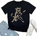 Vintage Rock and Roll T-Shirt for Women Funny Music Graphic Short Sleeve Nashville Country Concert Top Tees, 2Black, X-Large