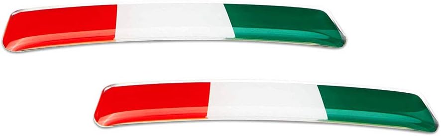 14171 3D Sticker Italian Flag for Gear Shift Alfa Giulia Stelvio, 2 Pcs