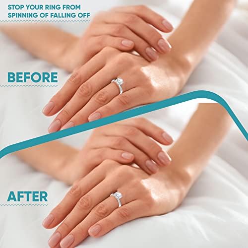 Ring Adjuster For Loose Rings 14 Pack 4 Sizes Ring Size Adjuster For Loose Rings Woman Invisible Spiral Ring Sizer Adjuster For Loose Rings Tightener Ring Size Reducer Snuggies Mandrel + Polish Cloth