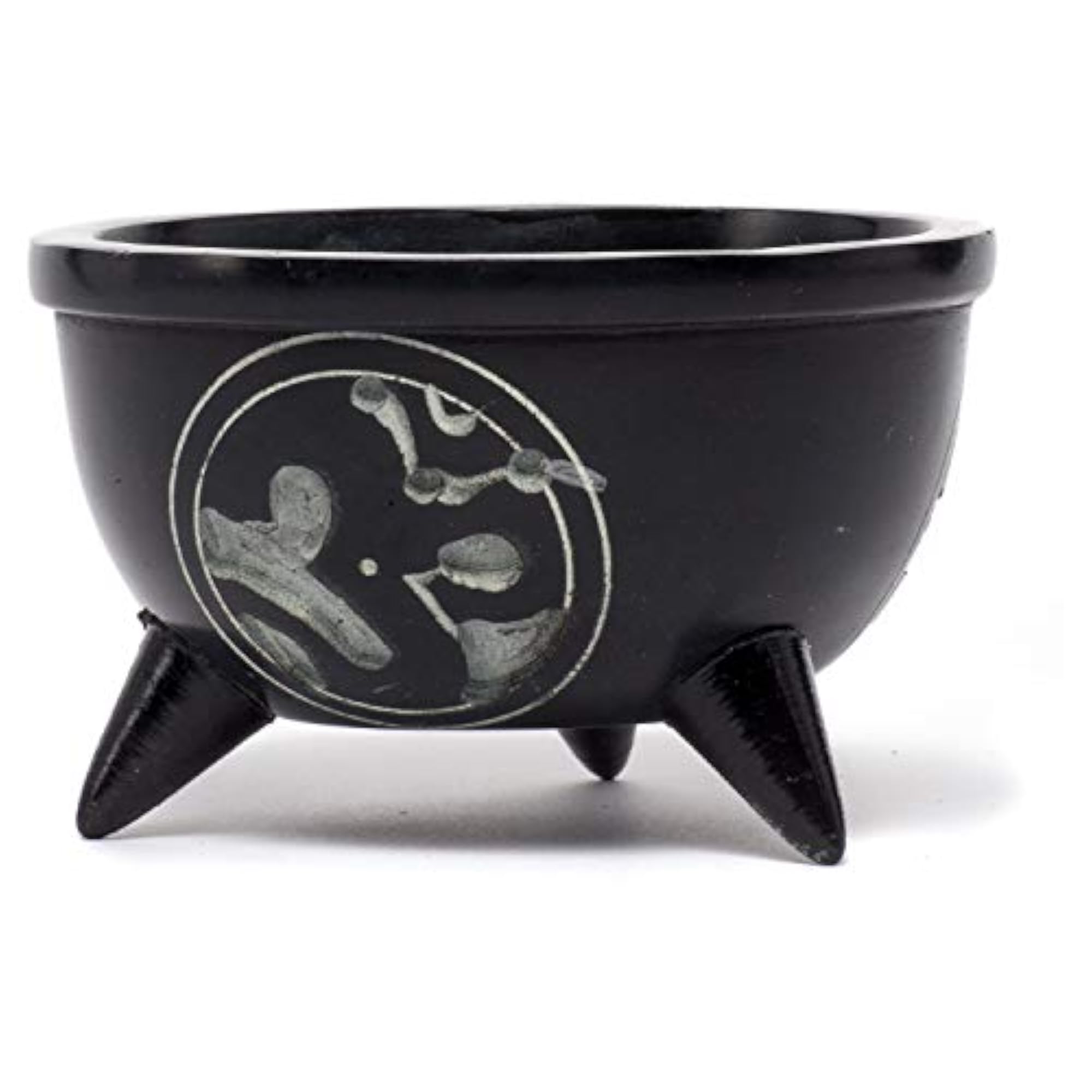 Om Carved Stone Incense Burning Bowl