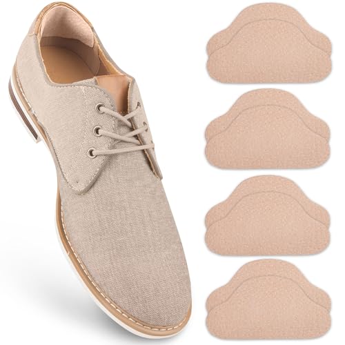 SULPO 4 paia di battitacco in vera pelle – Protezione del tallone contro bolle e attrito – Cuscino per scarpe – Riparazione dei talloni – Cuscinetti autoadesivi – Cuscinetti antiscivolo – Acero