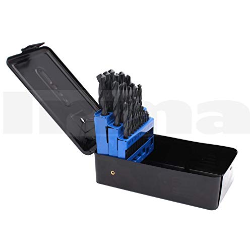 BSD Jeu de Forets HSS 25pcs 1-13mm - Forets en HSS pour Métaux dans une Boîte en Métal