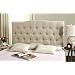 Safavieh Mercer Collection Queen Headboard – Pale Blue & Wheat Yellow Upholstered With Silver Nailhead Trim - View #10