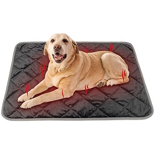 All--In Hundematte waschbare Hundedecke rutschfeste Hitzmatte (Grau, L)