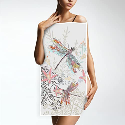 Zoeo Hand Towel Sets Dragonfly Bloom Bouquet Spring Dish Towels Cotton Face Towel Bath Decor Set For Girls 30X15 Inch Gym Yoga Beach Towels #TOP3