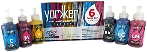 Sublimation Ink DXT SUB for Heat Transfer Printing on Mugs, Mobile Cases, Polyester T-Shirts etc Suitable for Epson Printers L800, L1800, L805, L850, L810 (6 Color X 70g CYM BK LC LM)