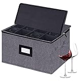 Ventana de Etiquetas: nuestra caja de almacenamiento para copa de vino está equipada con una ventana de etiquetas para que pueda identificar qué es.