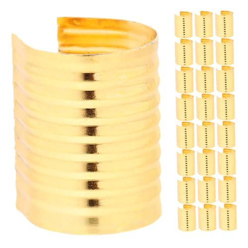 KALLORY Metallic Cord End Crimp Tassel String End Fastener 100pcs Jewelry Making Supplies Handmade Tassel Hat Clip