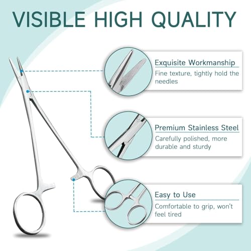 Kit De Sutura Para Estudantes De Medicina-(30 Peças) Com Almofada De Silicone Durável Ferramentas Pr