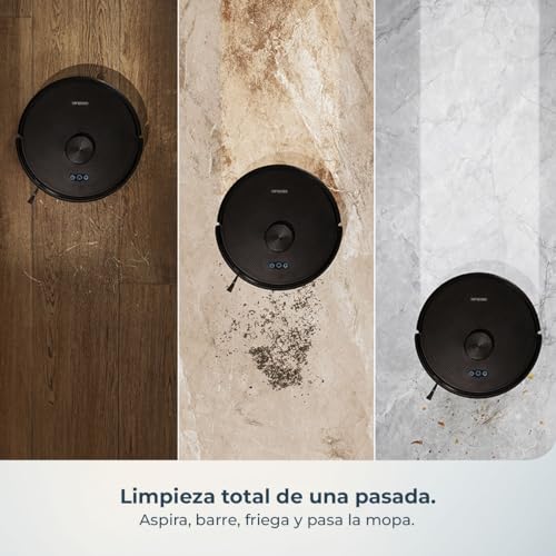 Miniatura 10 de Cecotec Robot Aspirador Y Friegasuelos Con Base De Autovaciado Conga Y50 X-Treme. Navegación Láser, Potencia De Succión 5000pa, Base Con Depósito 3l, Cepillo Multifunción, App