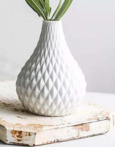 Joseph's - Small White Ceramic Vase Set, Great for Decorating Kitchen, Office or Living Room Home Decor, Small vase Set, White vase