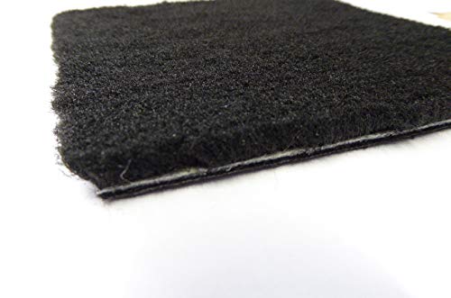 autix 16,95 Euro/m² Teppich Meterware Autoteppich feiner Dicker Velour schwarz 200cm