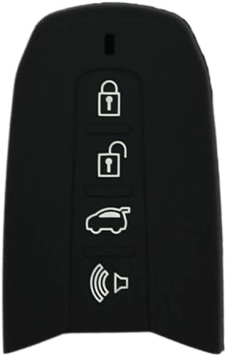 Miniatura 2 de Silicone Cover Protector Case Holder Skin Jacket Compatible with SSANGYONG Korando C 4 Button Smart Remote Key Fob CV9630 Black