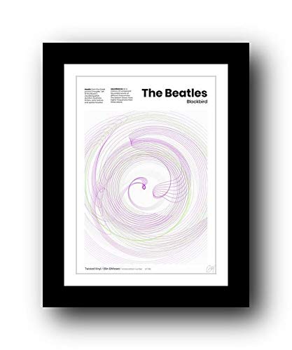 The Beatles – Blackbird – une affiche unique A3 avec ondes sonores imprimée par Elin Ohlsson - Les Beatles, Paul McCartney, John Lennon, RIngo Starr, George Harrison The Beatles – Blackbird – une affiche unique A3 avec ondes sonores imprimée par Elin Ohlsson – Image 5
