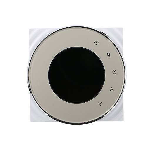 Image of Decdeal BECA Programmable Round Fan Coil Thermostat 95~240VAC Four Pipe Heating /Cooling Touch Screen 5+2 Weekly Data Memory Air Conditioner with LCD Digital Display