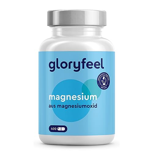 Magnesium 400 Kapseln - 760mg, davon 400mg elementares Magnesium pro Tagesdosis - Unterstützt Muskelfunktion & Energiestoffwechsel* - Laborgeprüft, vegan und ohne Zusätze in Deutschland hergestellt