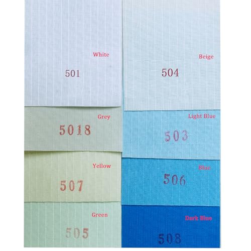 NIANXINN Vertical Blinds for Windows Complete Set,Blue Blackout Window Shade,98mm Thermal Slats Louvres,Privacy Protection,Decor Curtain for Home Office,Custom,Width x Height (170cm x 200cm) - Image 2