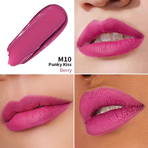 Oulac Matte Liquid Lipsticks - Lip Stian Waterproof 24 Hours Long Lasting Lip Tint With Vitamin E & Rose Oil High Pigment Color,Gluten Free & Vegan Free 3Pcs (M08+M09+M10) #TOP1