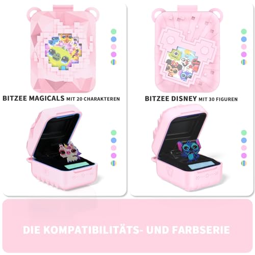 Digitale Haustier Silikon Schutzhülle für Bitzee Magicals, stoßfest, Kratzfest, kommt mit hängendem Seil Zubehör, passend für Bitzee Magicals (rosa)