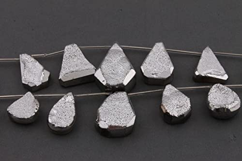 Perles Titanium Druzy SB90 perles briolettes percées de côté LKBEADS pour bijoux