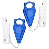 BRINKS – Portable Security Door Locks for Home, Dorm Room, Apartment, Hotel Safety, Short-Term Rentals, Security Door Latch - Privacy Latch, Easy Install (2 Pack)