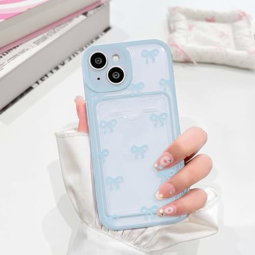 NITITOP for iPhone 15 Plus Case Clear Cute Ribbon Bow Knot - Blue by NITITOP - Used condition - Image 4