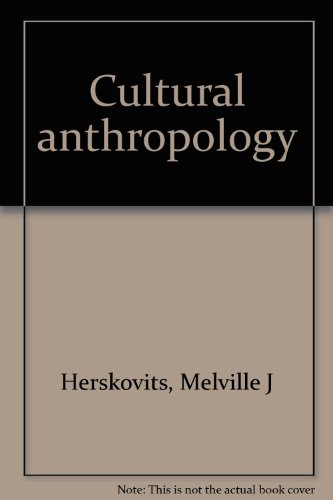 Cultural anthropology B0006AU3DI Book Cover