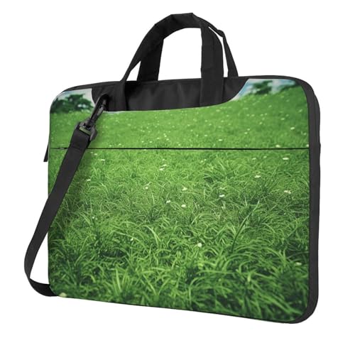Sac à bandoulière étanche ordinateur portable 14 pouces noir homme femme Green Lawn