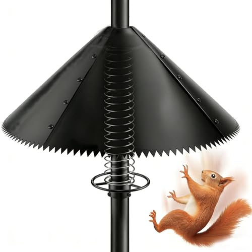 2 Pcs Squirrel Baffle for Bird Feeder Pole,Slinky-Loaded Wobble Defense by RUIYIZIXIN - Used condition - US$11.69