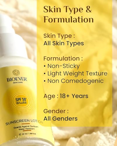 Image of hydrating Sunscreen lotion | SPF 50 PA+++ | UV-A & UV-B High Protection| Water Resistant | Ultra Light , Aloe Vera extract , Zinc oxide & Aquaxy | For Women & Men | No White Cast , non comedogenic & oil free | All Skin Types - 50ML