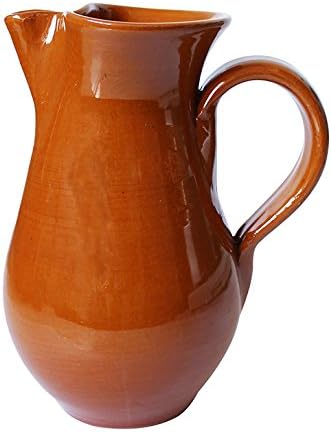 A Fuego Lento Rustic Simmer Jug, Clay, Honey, 16 cm